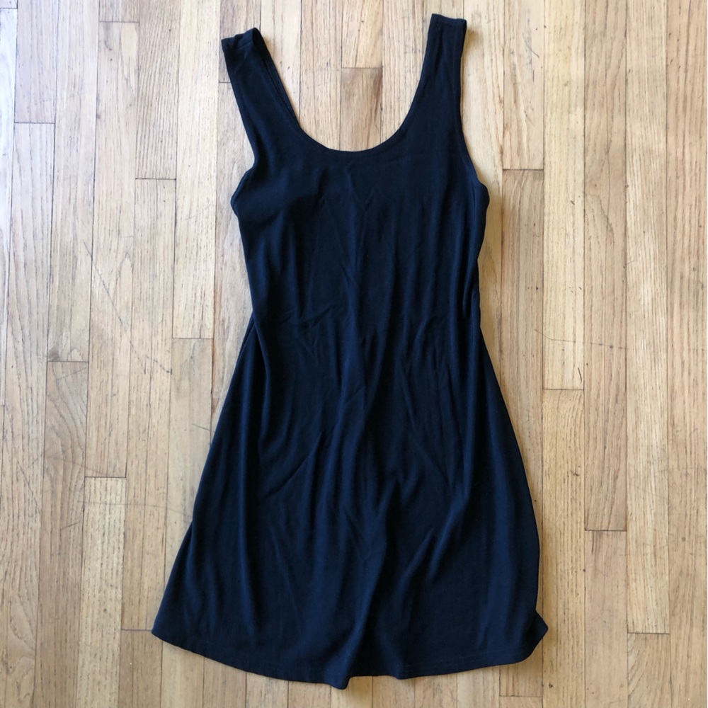 90’s vintage nylon tank mini dress black size medium